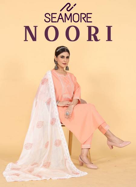 Noori By Seamore Cotton Slub Kurti With Bottom Dupatta Exporters In India